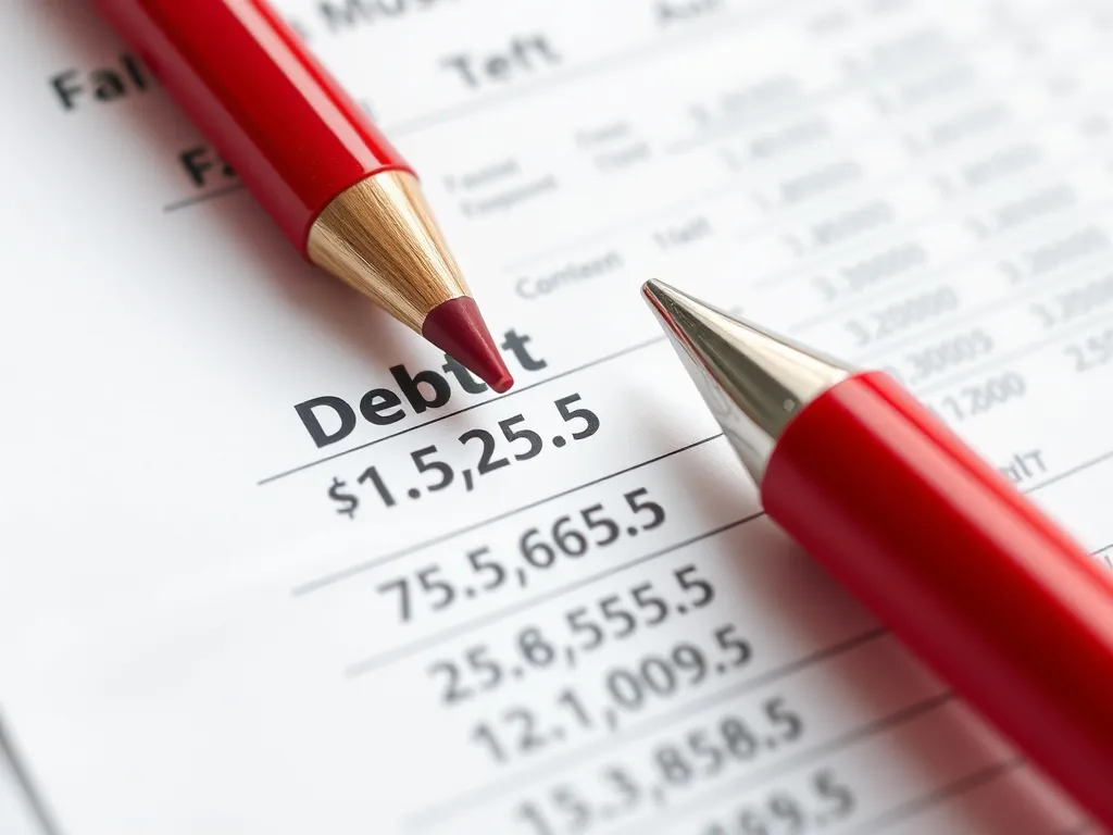 A professional clean close-up of a financial statement with